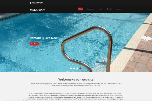Pool web site development